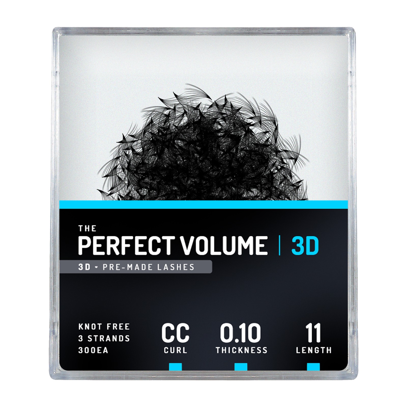 Perfektes Volumen -  300 vorgefertigte 3D-Bücher -  11 mm, CC, 0,10 mm